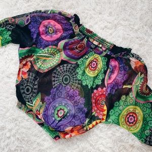 Desigual Sheer Off Shoulder Top